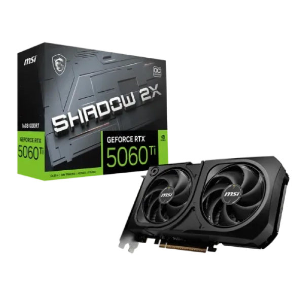 MSI GeForce RTX 5060 Ti 16G SHADOW 2X OC PLUS 16GB GDDR7 600W Graphics Card